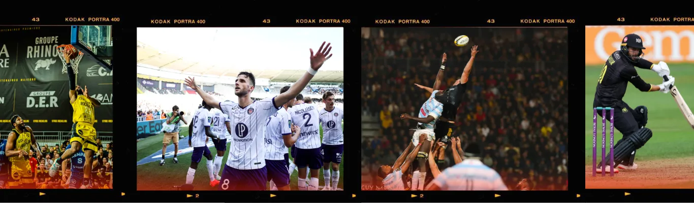 Team sports banner with photos